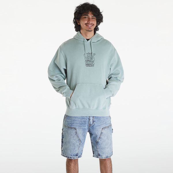 Vans Mikina Vans Crash Stack Loose Pullover Hoodie Iceberg Green XL