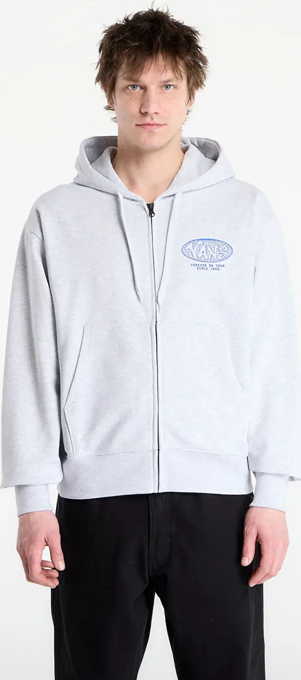Vans Mikina Vans World Tour Loose Full Zip Hoodie Light Grey Heather L