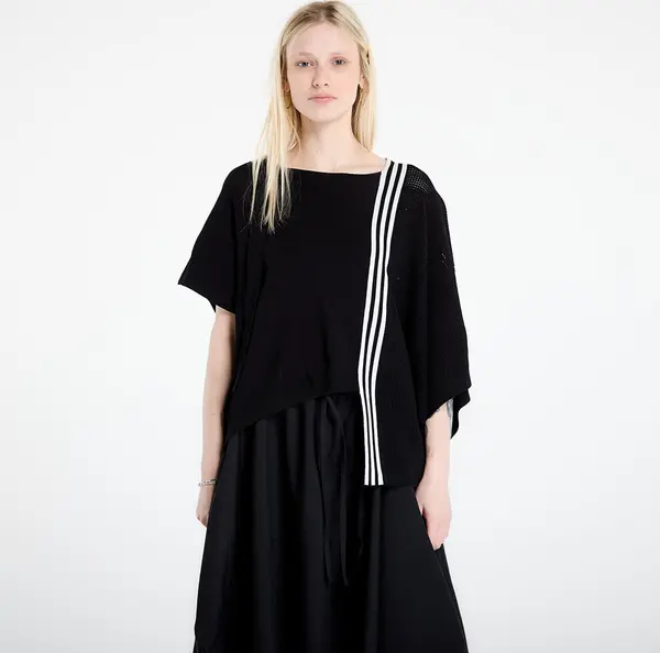 Y-3 Mikina Y-3 Logo Knit Sweatshirt Black/ Chalk White S