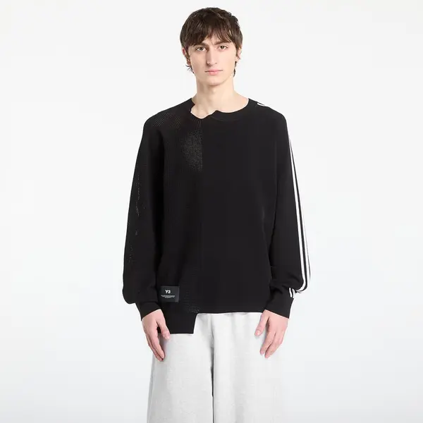 Y-3 Mikina Y-3 Logo Knit Sweatshirt Black/ Rayon XS