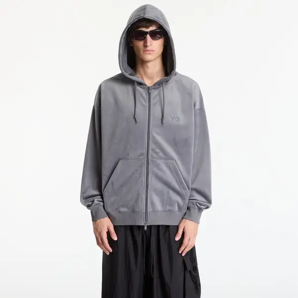 Y-3 Mikina Y-3 Velvet Zip Hoodie Dark Grey S