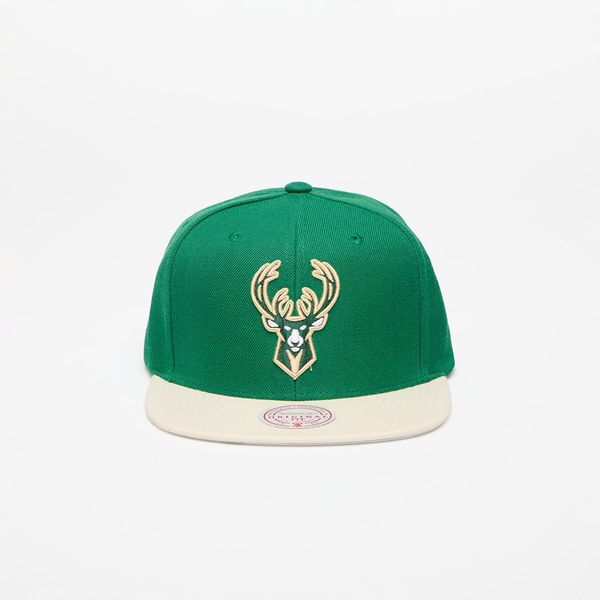 Mitchell & Ness Mitchell & Ness Milwaukee Bucks Team 2 Tone Snapback Green/ Tan