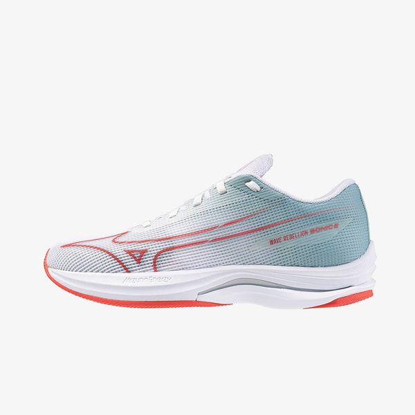 Mizuno Mizuno Wave Rebellion Sonic 2 White/ Cayenne/ Gray Mist