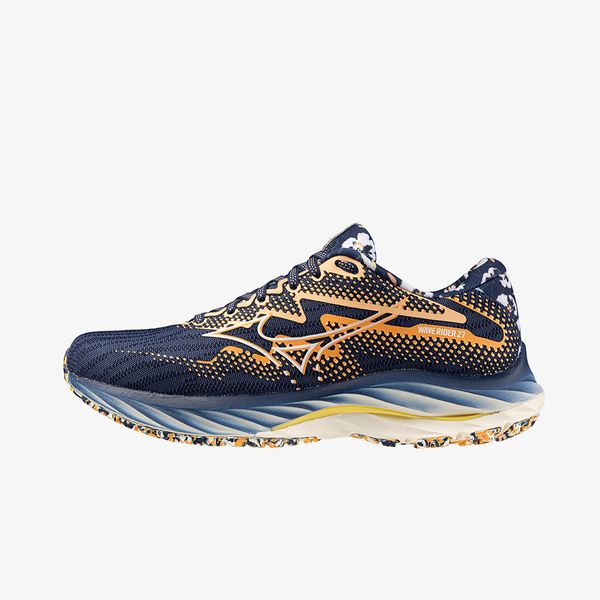 Mizuno Mizuno Wave Rider 27 Naval academy/ White/ Peach fuzz