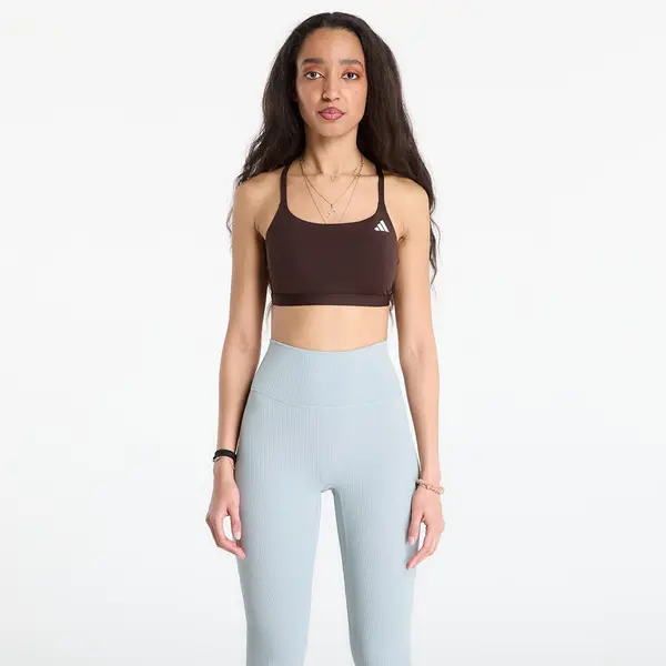 adidas Performance Modrček adidas Optime Essentials Workout Light Support Bra Aurora Coffee M