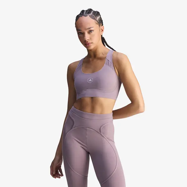 adidas Performance Modrček adidas x Stella Mccartney Power Impact Training Bra Medium Support Legacy Purple M