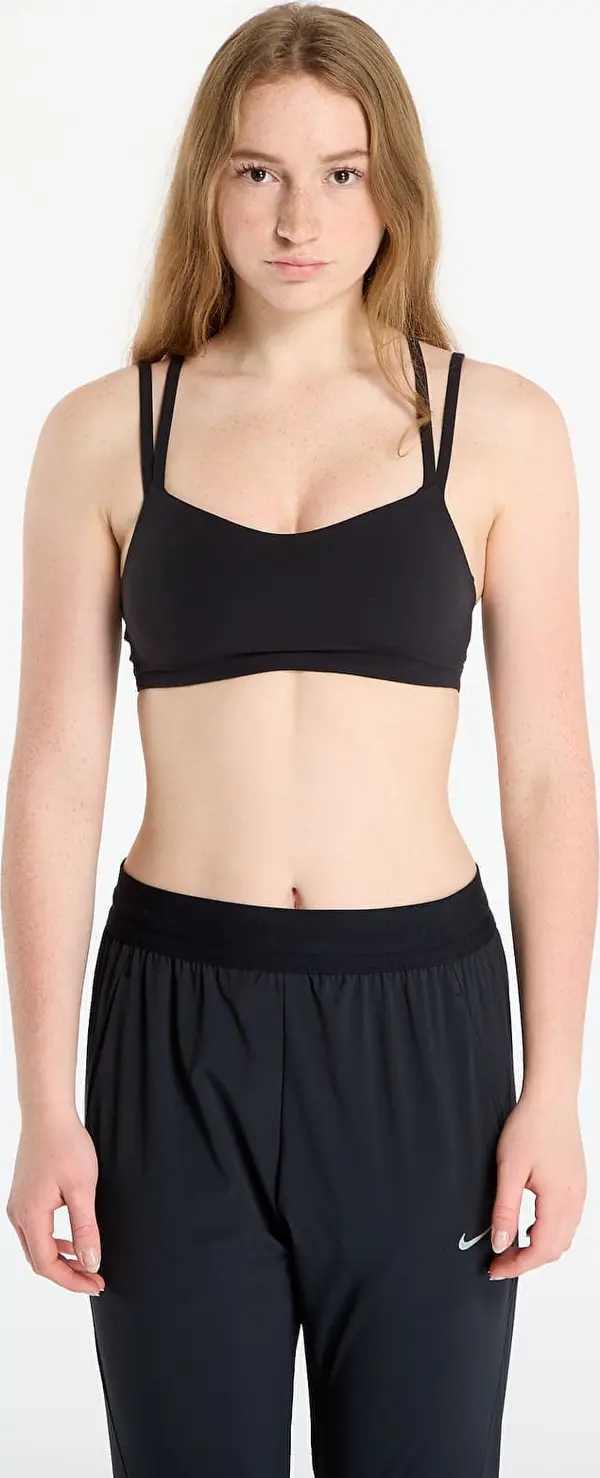 Nike Modrček Nike Zenvy Strappy Women's Light-Support Padded Sports Bra Black/ Sail XS