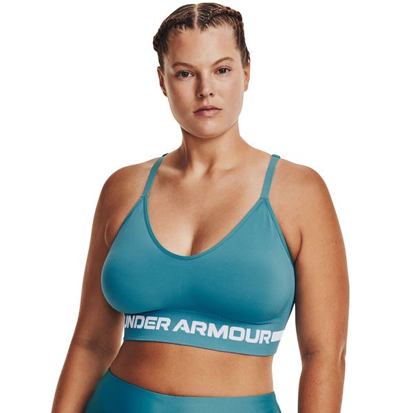 Under Armour Modrček Under Armour Seamless Low Long Bra Blue XS