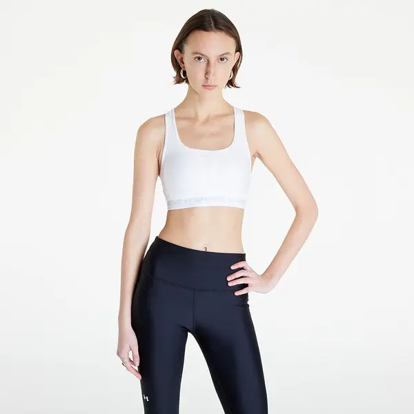 Under Armour Modrček Under Armour W Crossback Mid Bra White/ Halo Gray L
