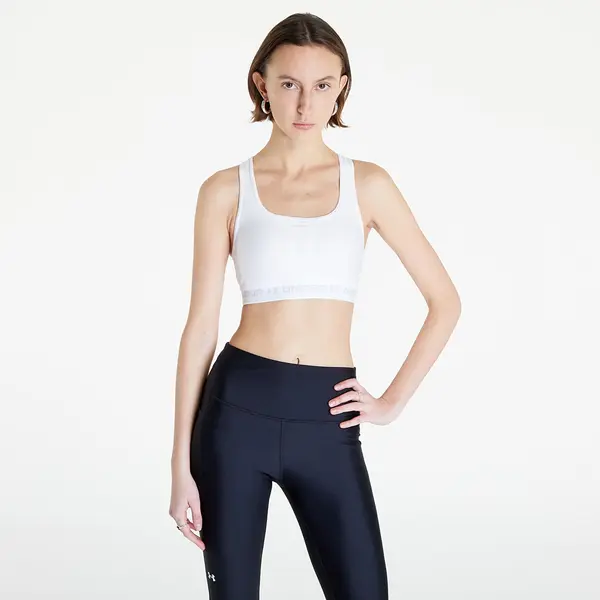 Under Armour Modrček Under Armour W Crossback Mid Bra White/ Halo Gray XS