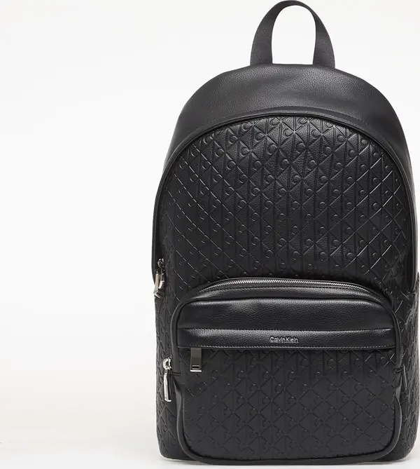 Calvin Klein Nahrbtnik Calvin Klein Emblem Aop Emboss Round Backpack Black Universal