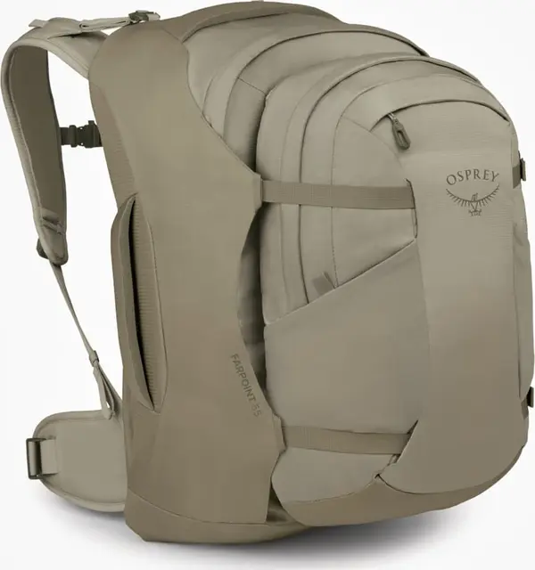 Osprey Nahrbtnik Osprey Farpoint 55 Sawdust Tan Universal
