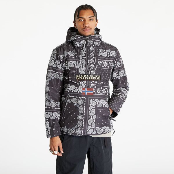 Napapijri Napapijri Rainforest Regular Fit Half-Zip Jacket Black Aop