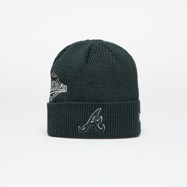 New Era New Era Atlanta Braves Knit Medium MLB Ws Patch Beanie Dark Green Universal