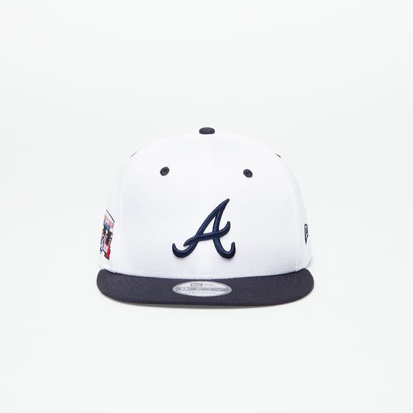 New Era New Era Atlanta Braves White Crown Patch 9Fifty Snapback Cap Optic White/ Navy