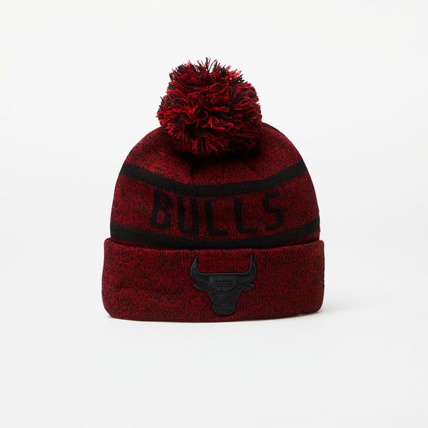 New Era New Era Chicago Bulls Jake Bobble Knit Beanie Hat Cardinal/ Black