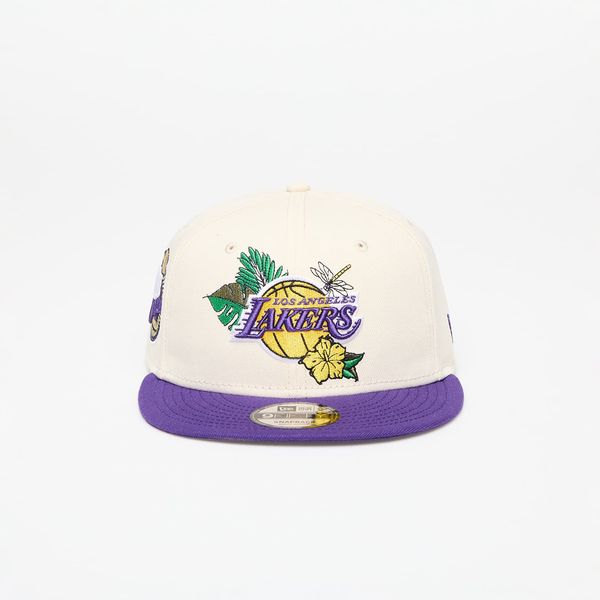 New Era New Era Los Angeles Lakers 9FIFTY NBA Floral Snapback Cap Ivory/ True Purple