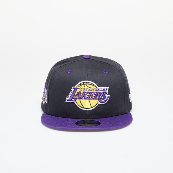 New Era New Era Los Angeles Lakers Team Color 9FIFTY Snapback Cap Black/ True Purple M-L