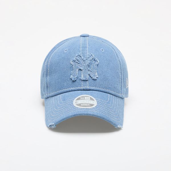 New Era New Era MLB New York Yankees Womens Denim Distressed 9TWENTY Adjustable Cap Sky Blue Universal