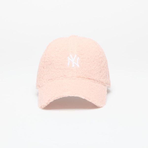 New Era New Era New York Yankees MLB Womens Borg 9FORTY Adjustable Cap Pink Lemonade/ White Universal