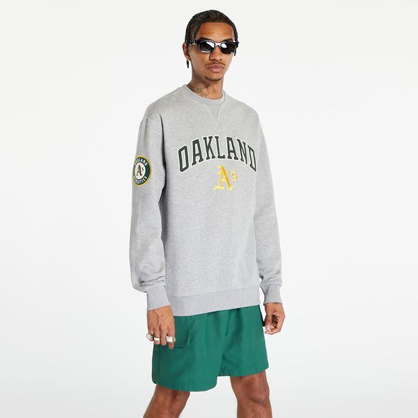 New Era New Era Oakland Athletics Mlb Large Logo Crew Neck Sweatshirt Grey