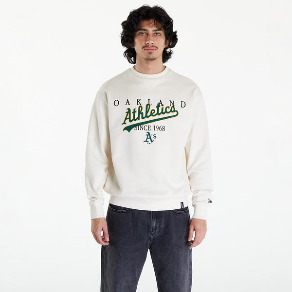 New Era New Era Oakland Athletics MLB Lifestyle Crew Neck Sweatshirt UNISEX Off White/ Dark Green