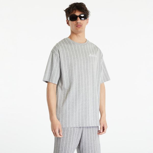 New Era New Era Pinstripe Oversized T-Shirt Heather Gray/ White