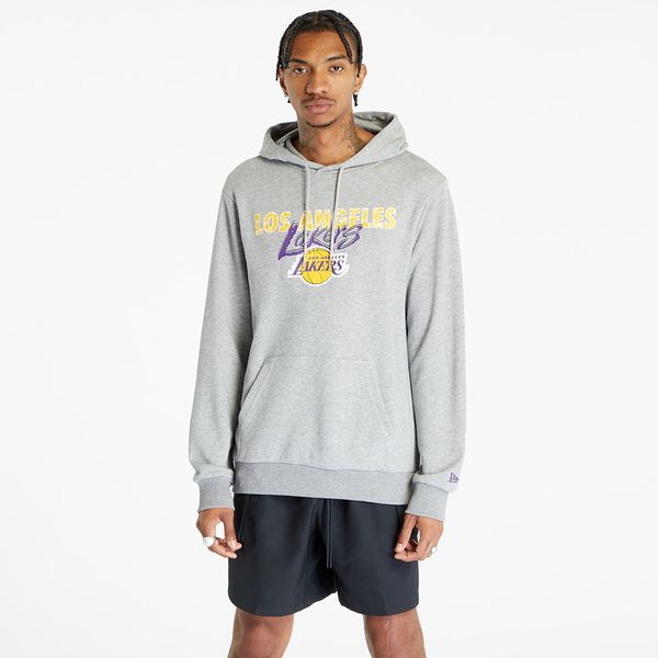 New Era New Era Team Script Hoody Los Angeles Lakers Heather Gray/ A Gold