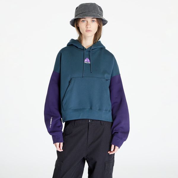 Nike Nike ACG Therma-FIT Women's "Tuff Knit" Fleece Hoodie Deep Jungle/ Purple Ink/ Summit White