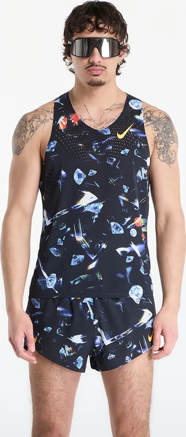 Nike Nike AeroSwift Glam Men's Dri-FIT ADV Running Singlet Black/ Laser Orange S