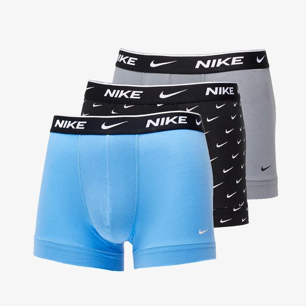 Nike Nike Dri-FIT Trunk 3-Pack Swoosh Print/ Grey/ University Blue