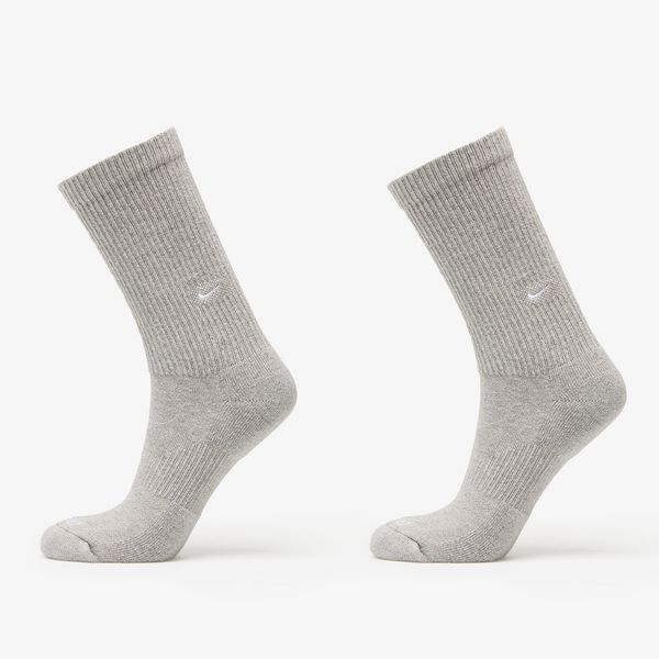 Nike Nike Everyday Cushioned Crew Socks 2-Pack Dark Grey Heather/ White L