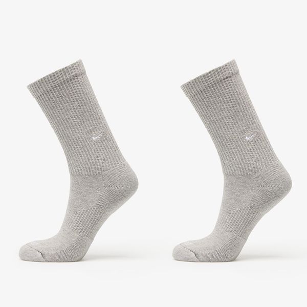 Nike Nike Everyday Cushioned Crew Socks 2-Pack Dark Grey Heather/ White XL