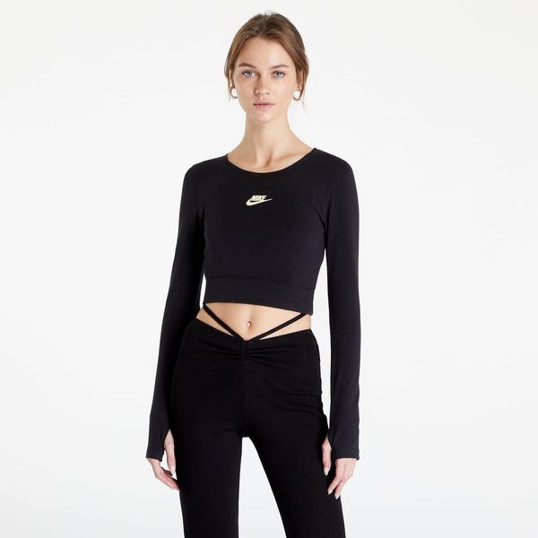 Nike Nike Sportswear Long-Sleeve Dance Crop Top Black