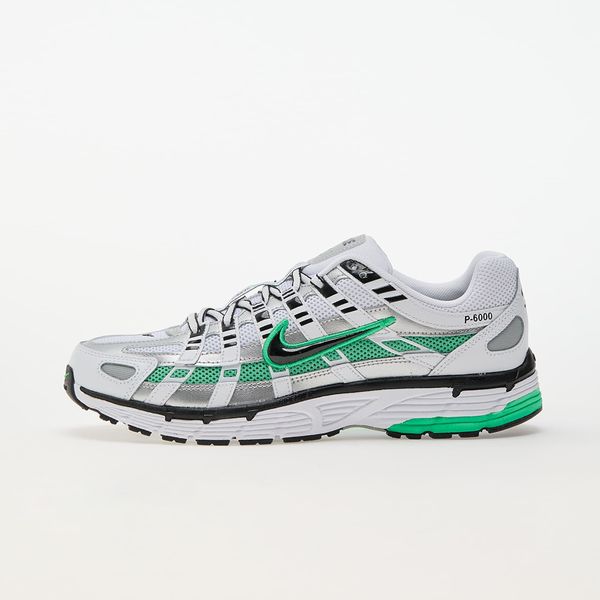 Nike Nike P-6000 White/ Black-Metallic Silver-Spring Green