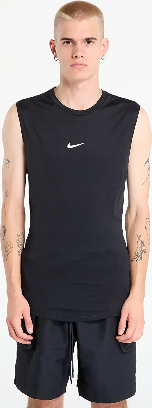 Nike Nike Pro Men's Dri-FIT Tight Sleeveless Fitness Top Black/ White L
