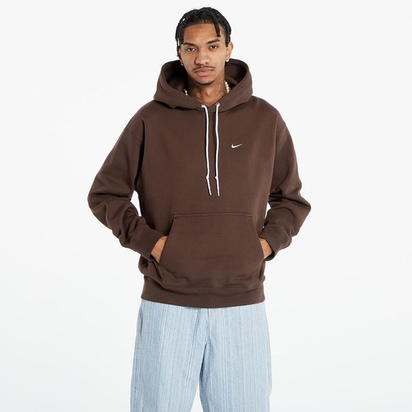 Nike Nike Solo Swoosh Fleece Pullover Hoodie Baroque Brown/ White