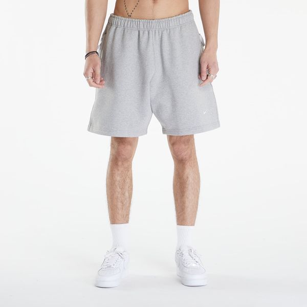 Nike Nike Solo Swoosh Men's Fleece Shorts Dk Grey Heather/ White