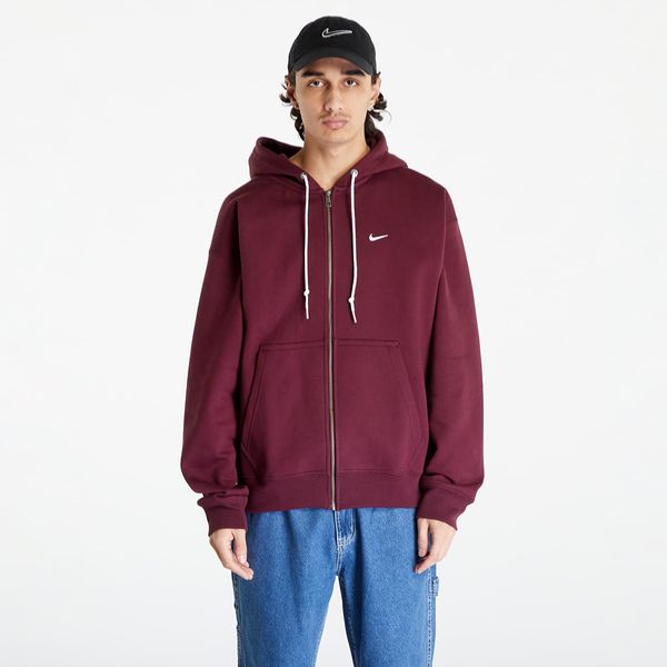 Nike Nike Solo Swoosh Men's Full-Zip Hoodie Night Maroon/ White