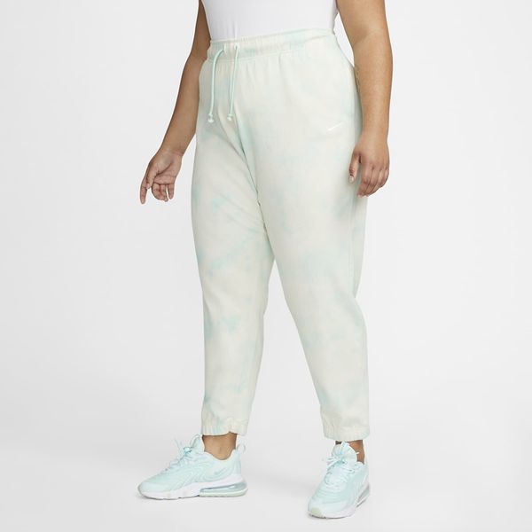 Nike Nike Sportswear Cloud-Dye Jersey Medium-Rise Joggers Plus Size Mint Foam/ White