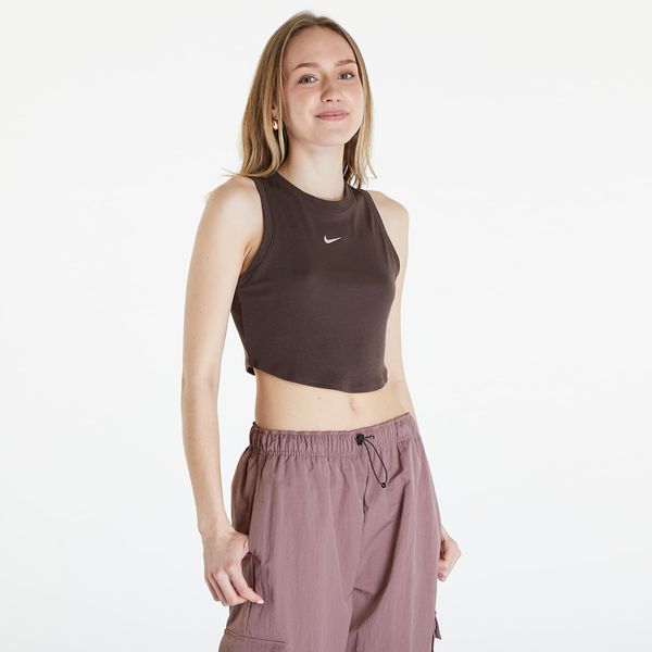 Nike Nike Sportswear Essentials Women's Ribbed Cropped Tank Baroque Brown/ Sail