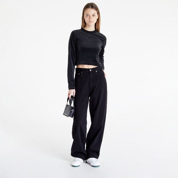 Nike Nike Sportswear Women's Velour Long-Sleeve Top Black/ Anthracite