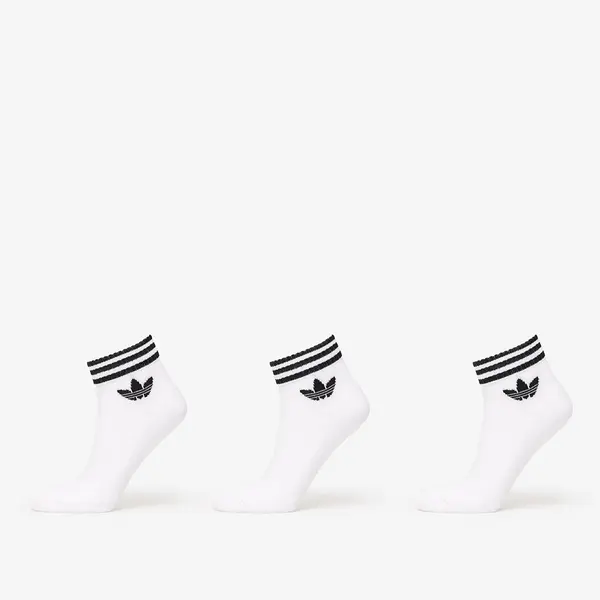 adidas Originals Nogavice adidas 3-Stripes Ankle Socks 3-Pack White M