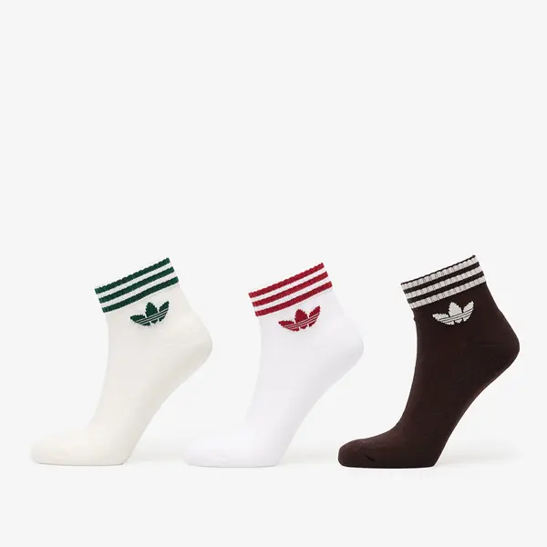 adidas Originals Nogavice adidas 3-Stripes Ankle Socks 3 Pairs Off White/ Aurora Coffee/ White M