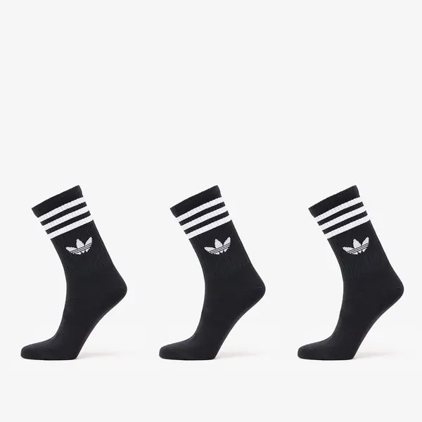 adidas Originals Nogavice adidas 3 Stripes Crew Sock 3-Pack Black/ Black/ Black S