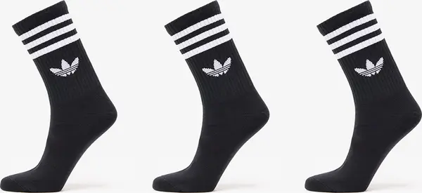 adidas Originals Nogavice adidas 3 Stripes Crew Sock 3-Pack Black/ Black/ Black S