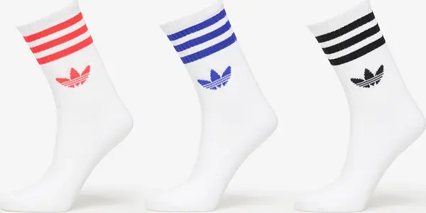 adidas Originals Nogavice adidas 3-Stripes Crew Socks 3-Pack White/ Black/ Clear Pink XL