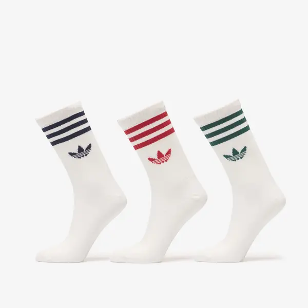adidas Originals Nogavice adidas 3 Stripes Crew Socks 3 Pairs Night Indigo/ Team Victory Red/ Collegiate Green XL