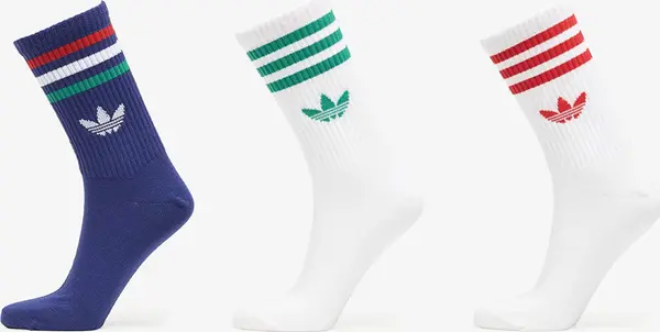 adidas Originals Nogavice adidas 3-Stripes Crew Socks 3 Pairs Victory Blue/ White/ White S