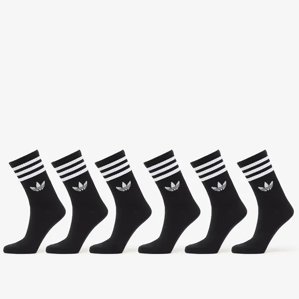 adidas Originals Nogavice adidas 3-Stripes Crew Socks 6 Pairs Black L